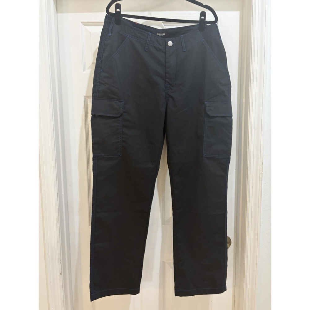 True Religion Men's Jet Black & Pacific Blue Cargo Pants NWT (Size 36)